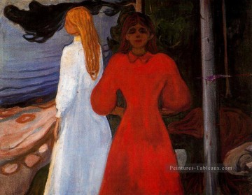 rouge et blanc 1900 Edvard Munch Peinture à l'huile